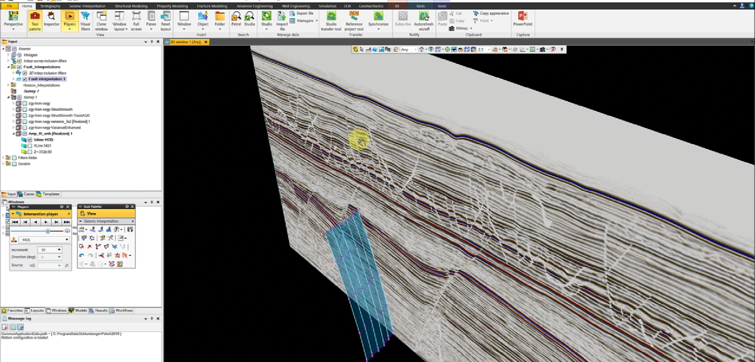 Single fault surface positioned against seismic control
