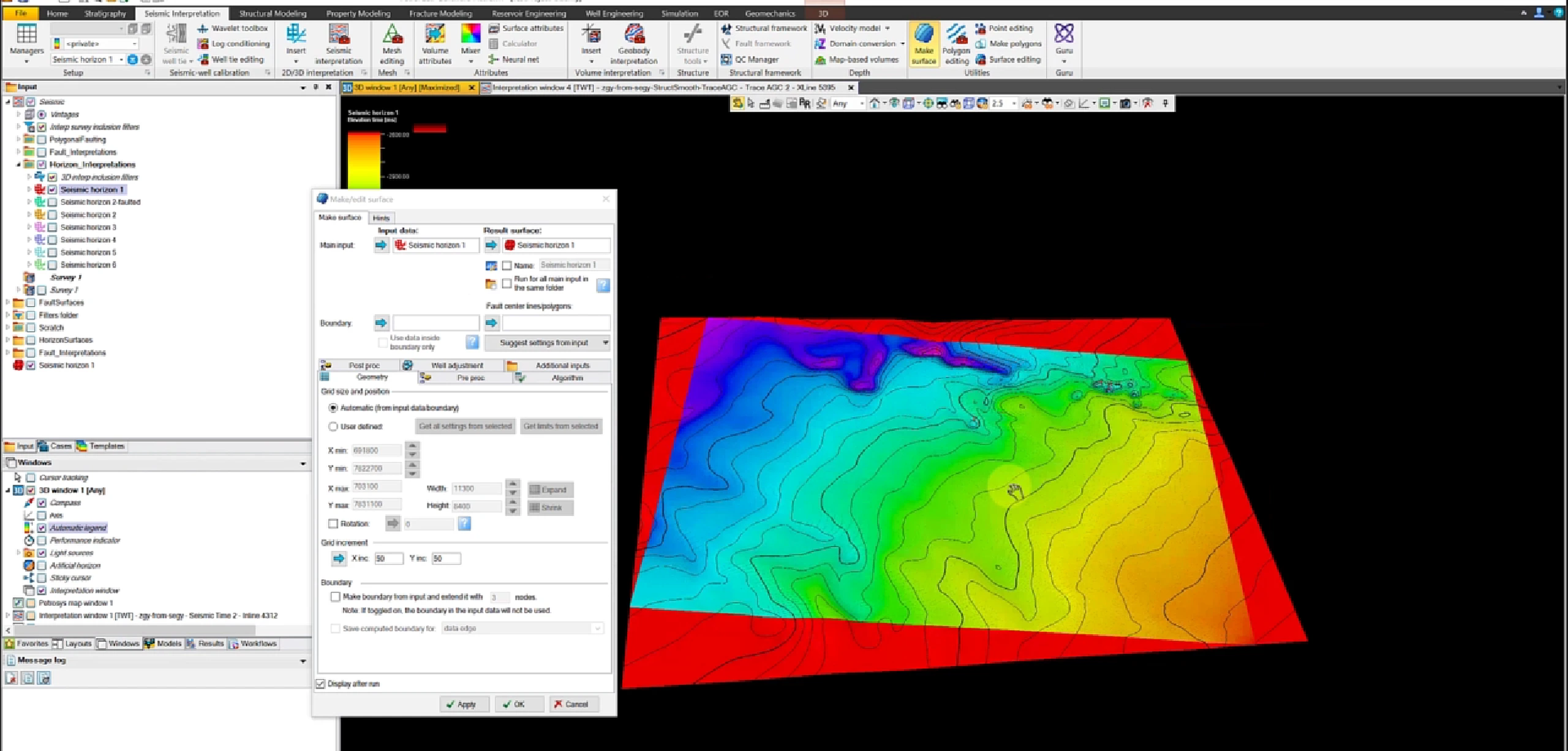 Contoured structural surface and smoothing review